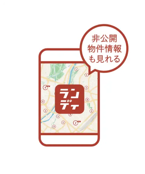 Web上の全売土地情報が「非公開物件情報」も含めて、地図上でまとめて検索できる