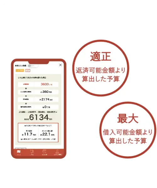 資金計画シミュレーション機能で「土地+建物を含む総額コスト」を簡単表示
